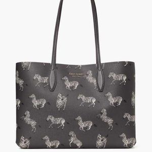 Kate Spade All Day Dancing Zebras Printed Large Tote
